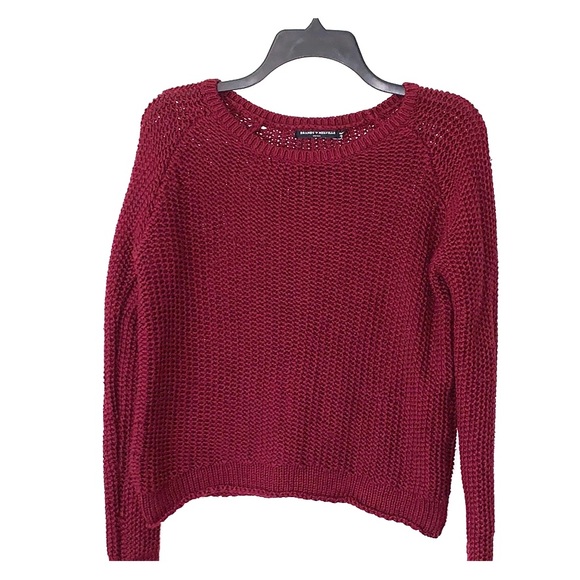 Brandy Melville Sweaters - Brandy Melville maroon chunky knit sweater GUC